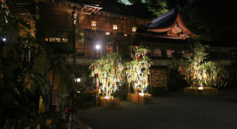 貴船神社 七夕笹飾りライトアップ